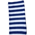 Terry Loop Cabana Stripe Beach Towel (15 Lb./ Dozen) Navy Blue Stripes